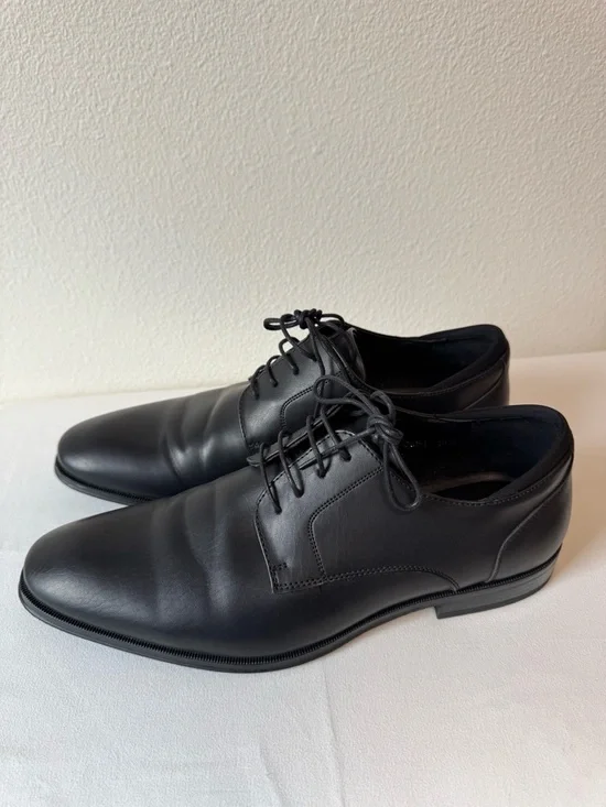 Classic Black Leather Men's Shoes - Picture 3 of 4